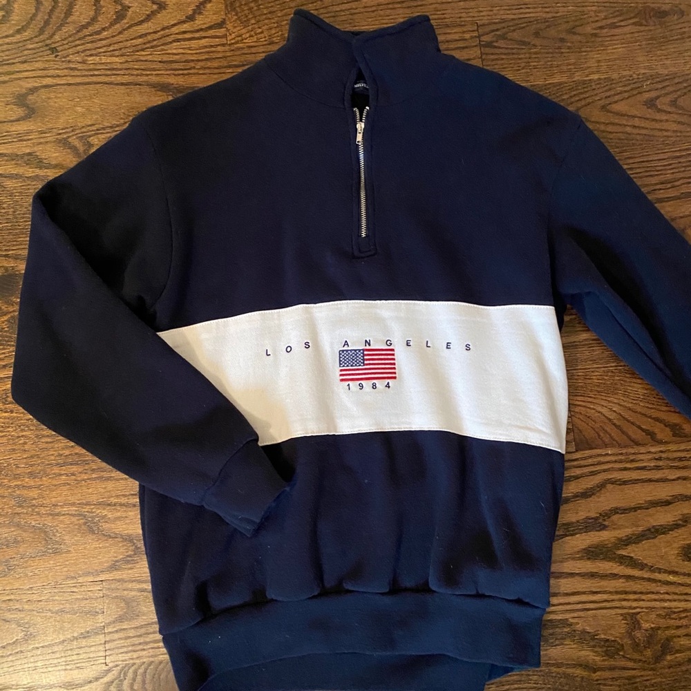 Brandy Melville Navy Quarter Zip